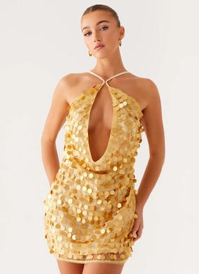 Xander Sequin Mini Dress - Gold Collector??s Item