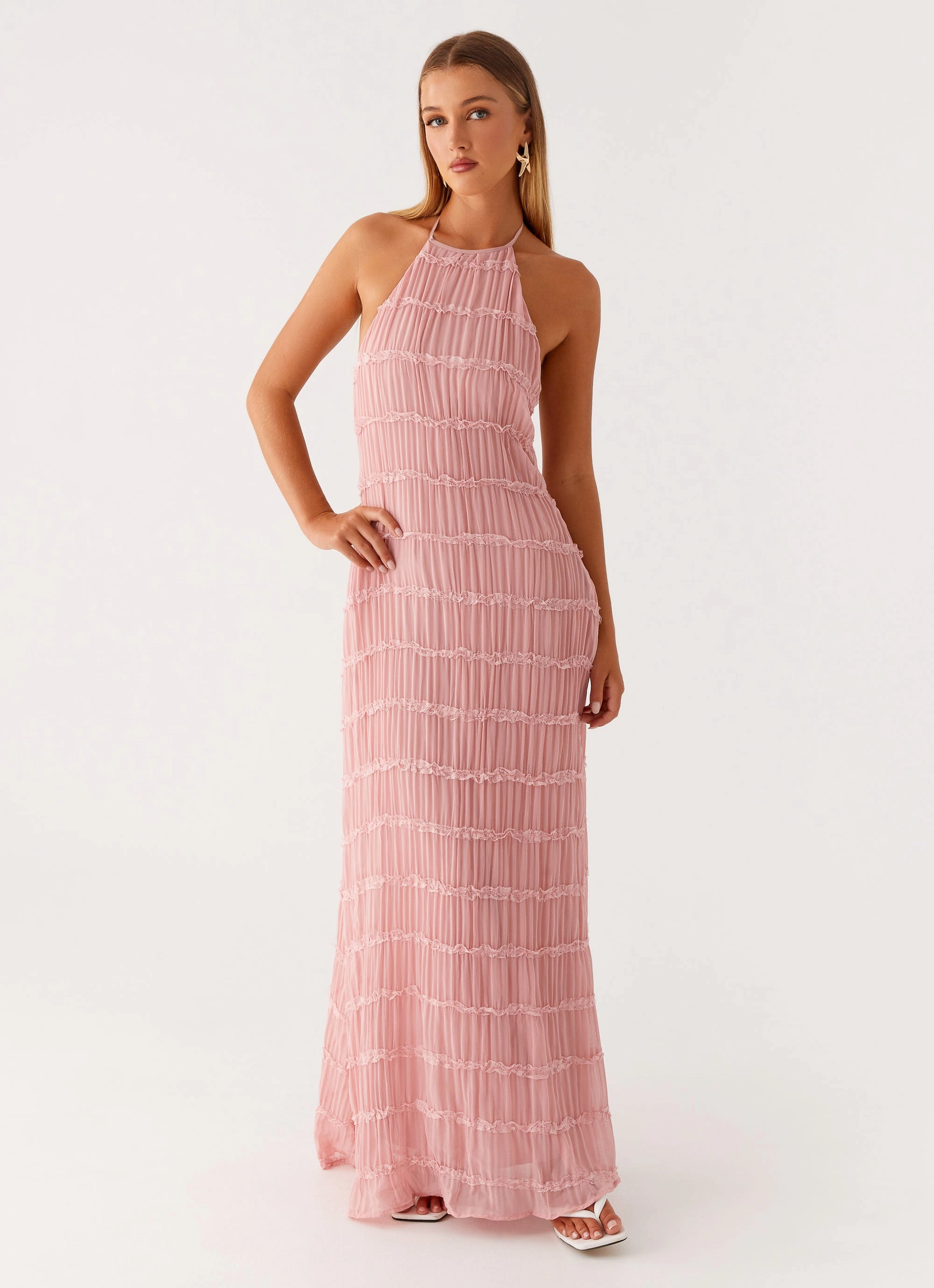 Aullie Maxi Dress - Pink QuickDryTechnology
