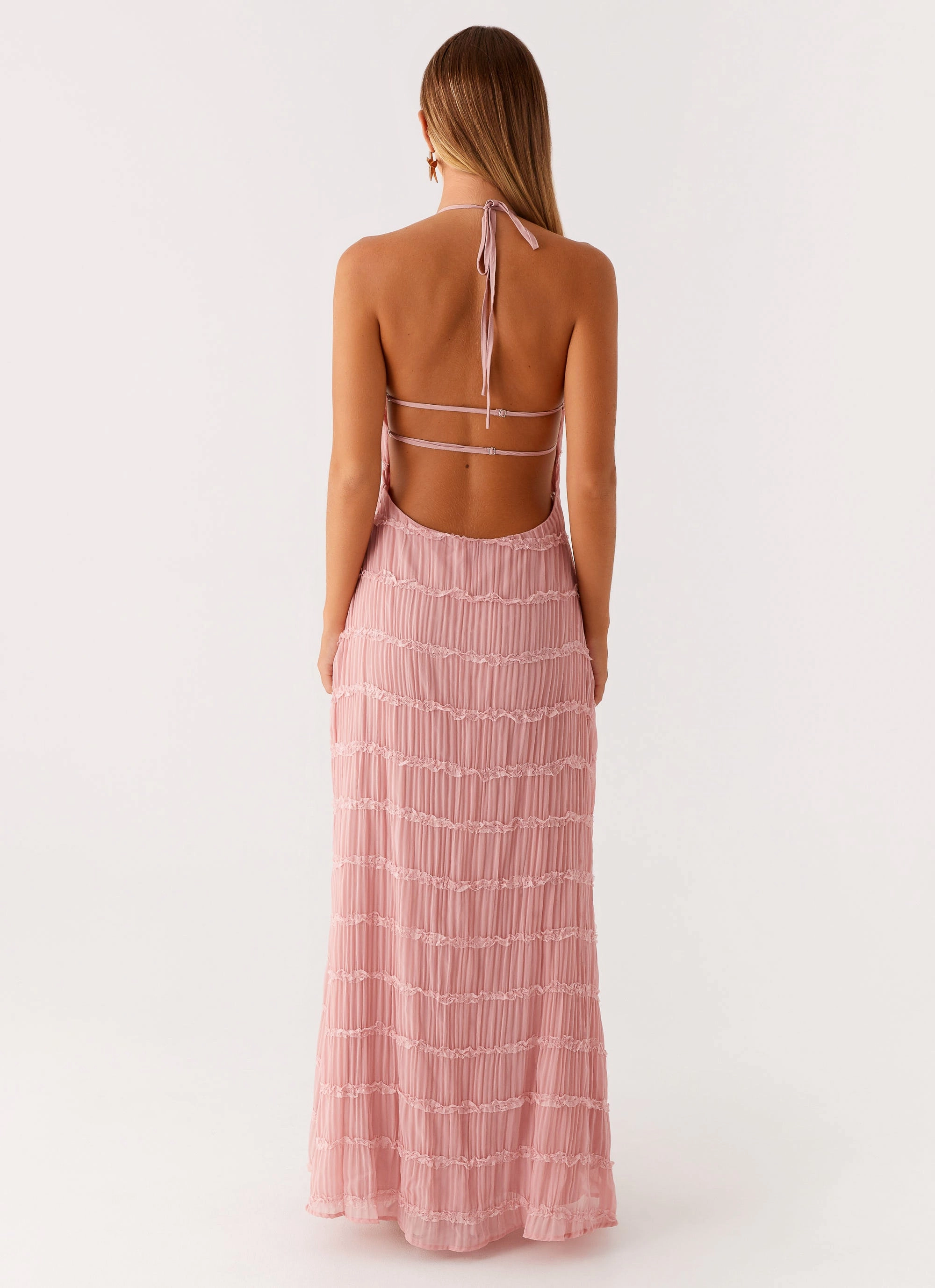 Sleek Tailoring Aullie Maxi Dress - Pink