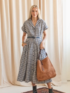 Warm-Layer Penelope Belted Midi Dress
