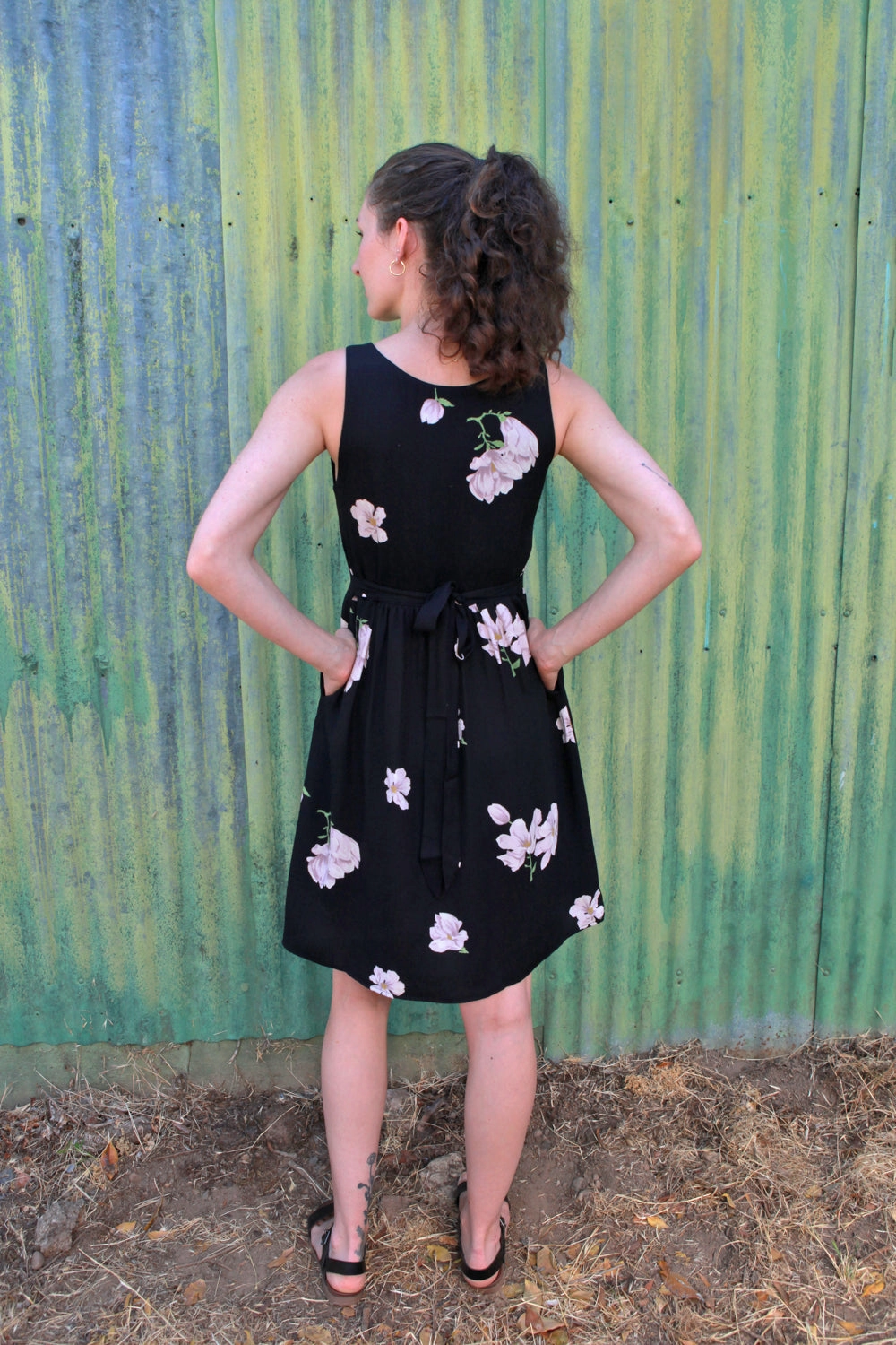 Quiet Sweet Sleek Touch Hannah Dress in Black Magnolia