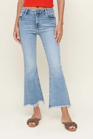 Happi Frayed Hem Crop Flare AdjustableDrawstring Sporty Design