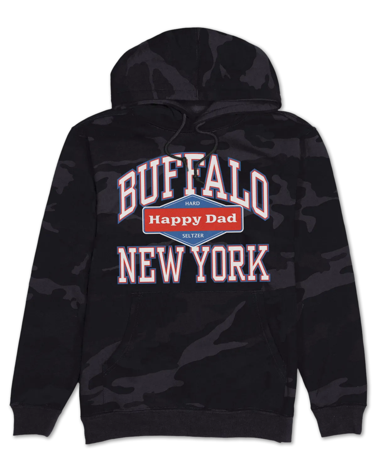 Happy Dad Buffalo Hoodie (Black Camo)