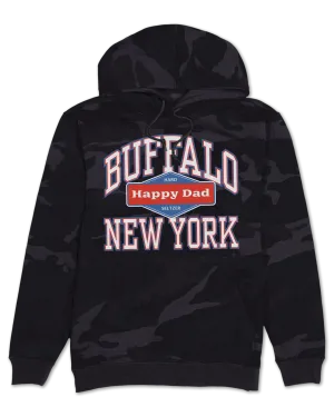 Happy Dad Buffalo Hoodie (Black Camo)