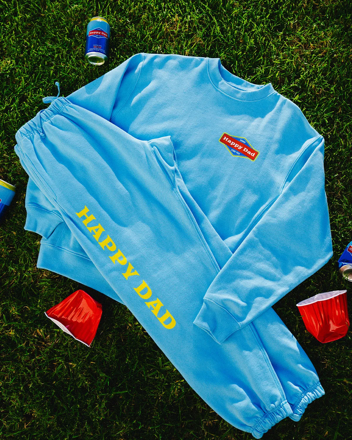 Happy Dad Hard Tea Sweatpants (Light Blue)