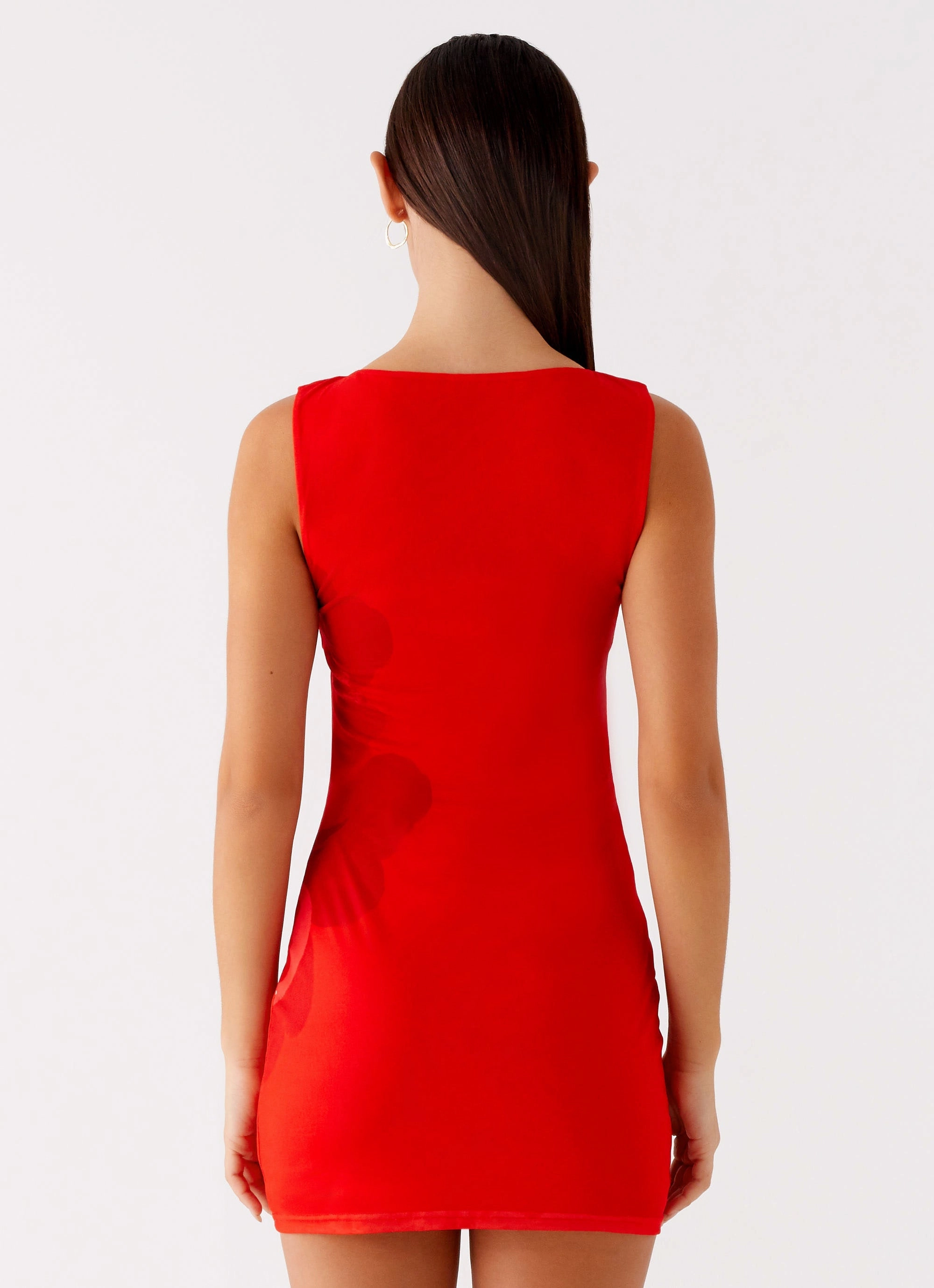 Easy Motion flowy silhouette Happy Hour Mini Dress - Red