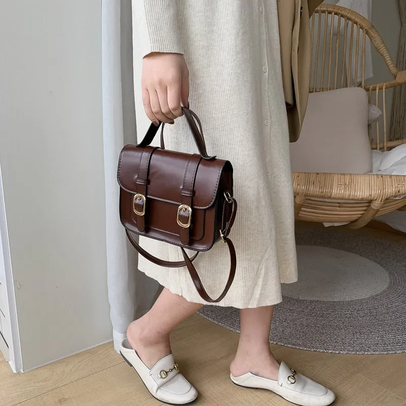Harajuku Kawaii Fashion Faux Leather Mini School Satchel