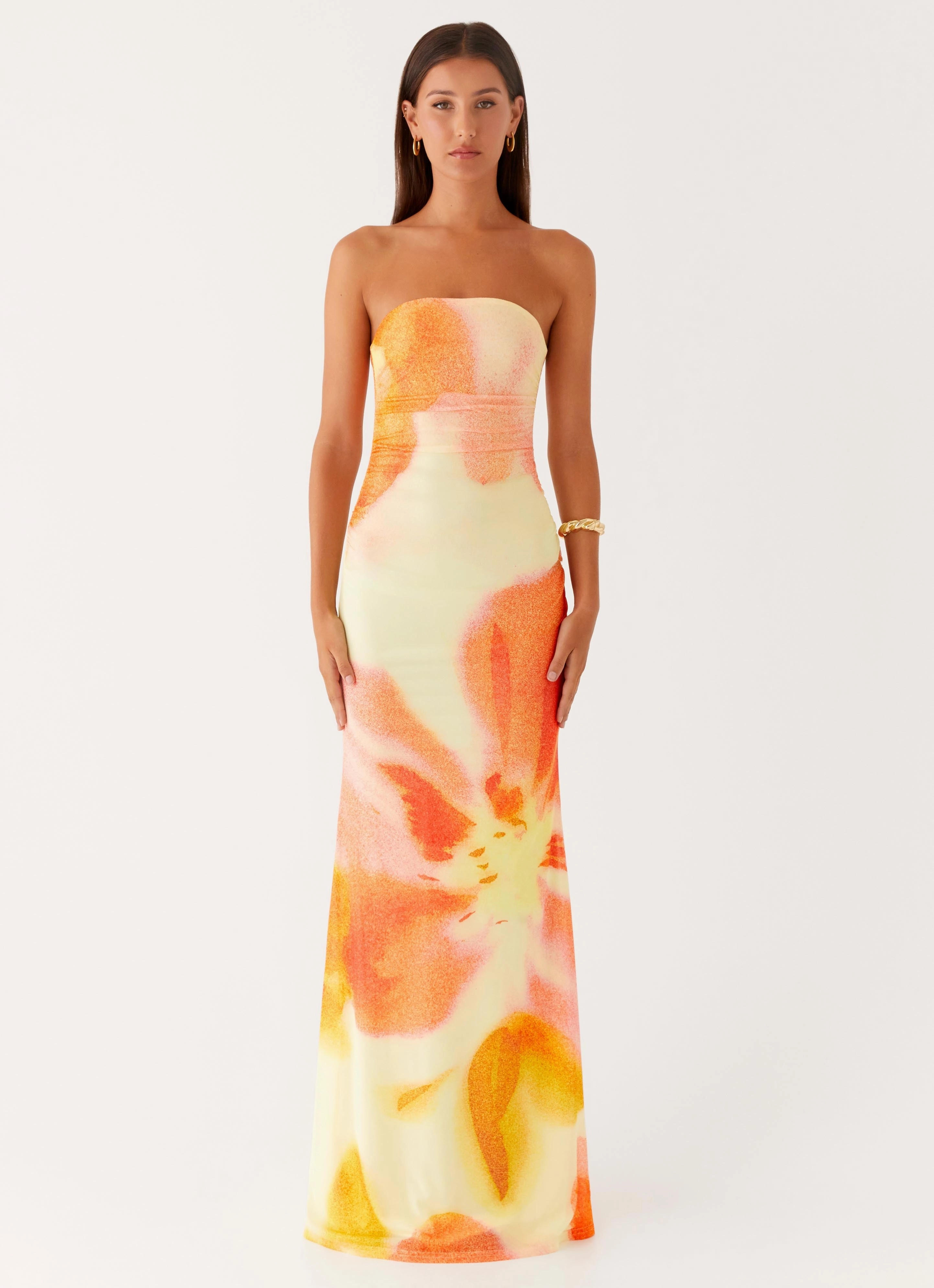 Iroha Strapless Maxi Dress - Mimosa Blossom Smooth Look