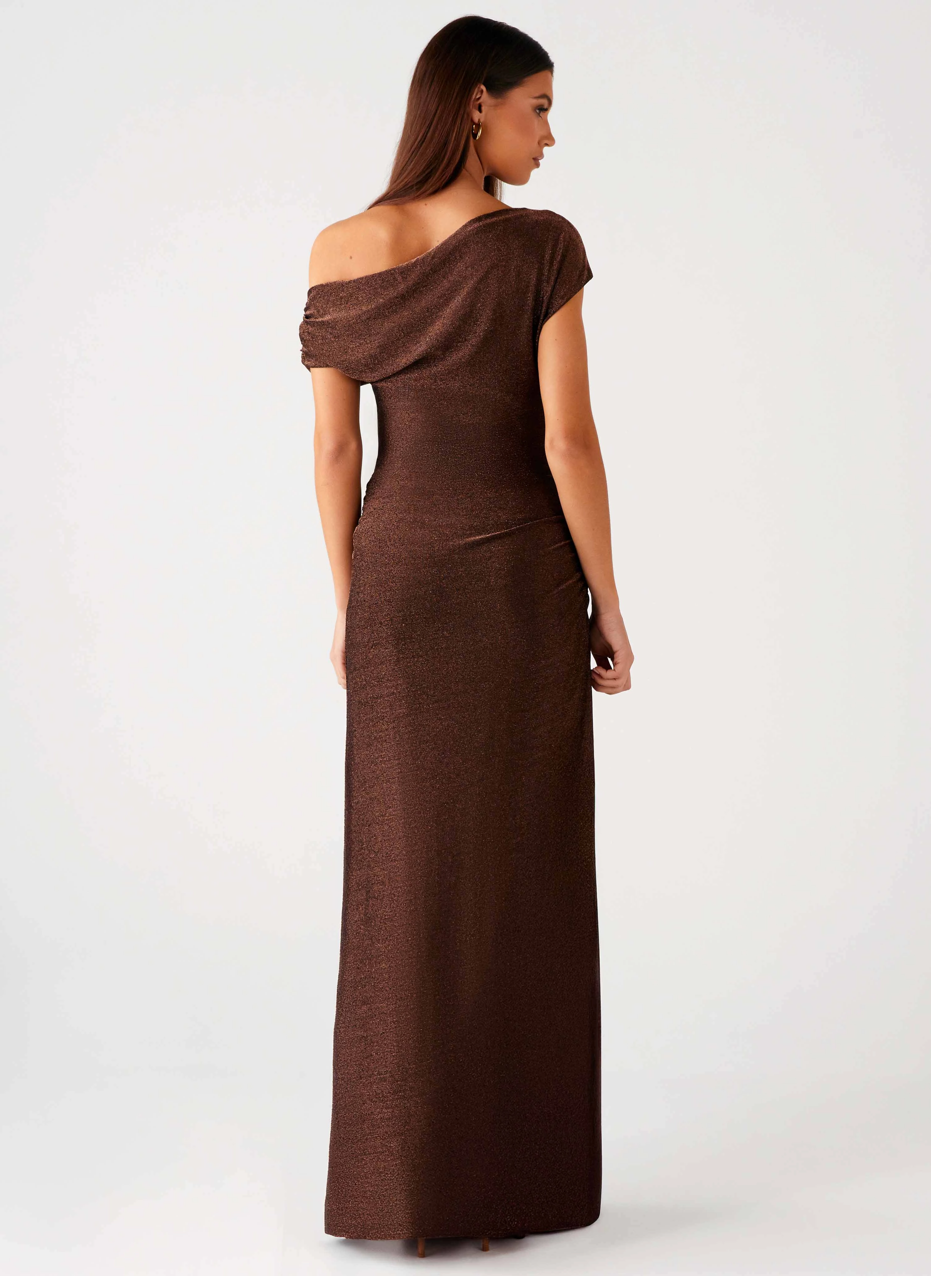 Harvest Moon Maxi Dress - Chocolate Modern Texture Daily Ready