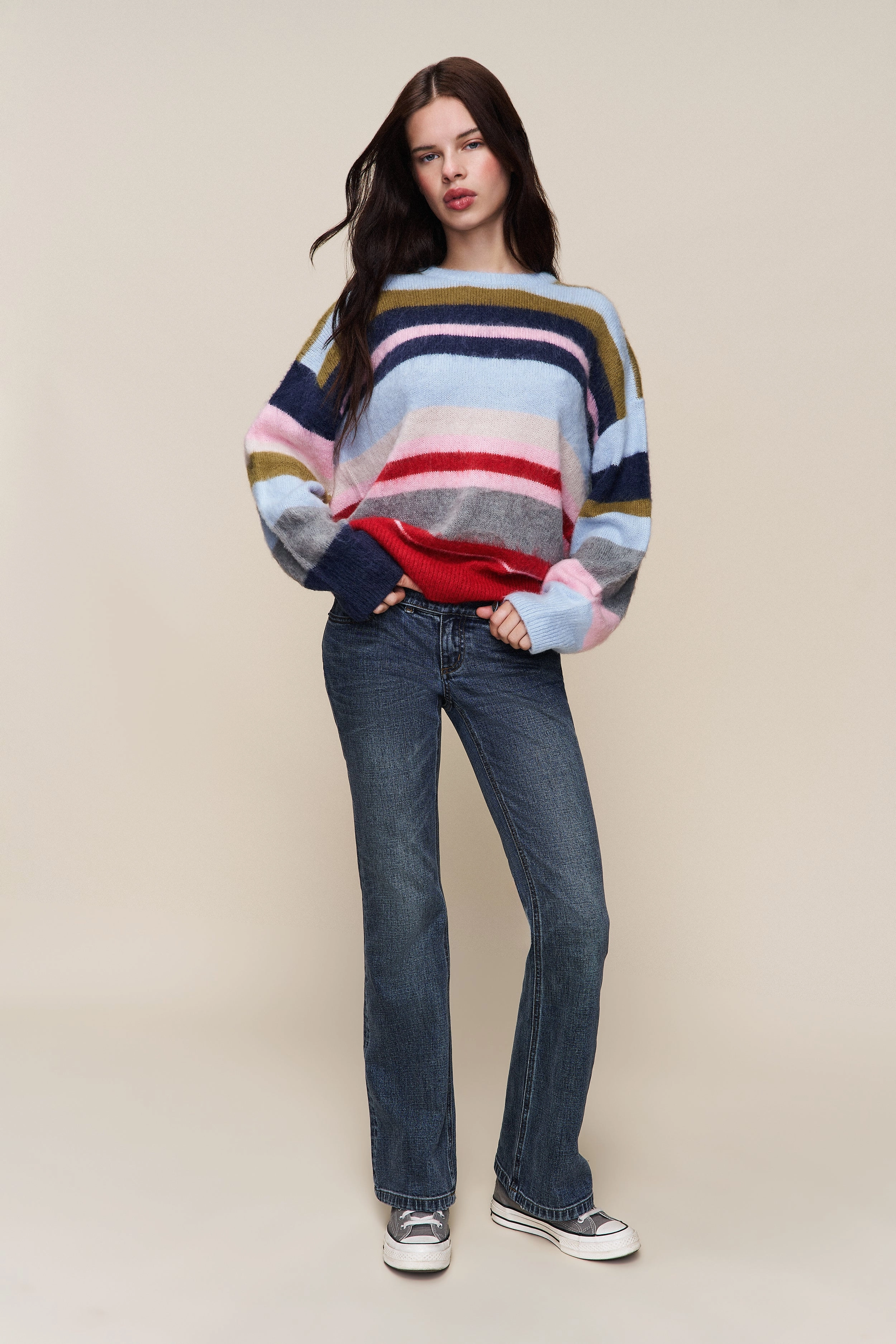 City Trend Travel Essential Hawley Oversized Stripe Wool Jumper