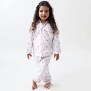 Hearts Pajama Set For Kids