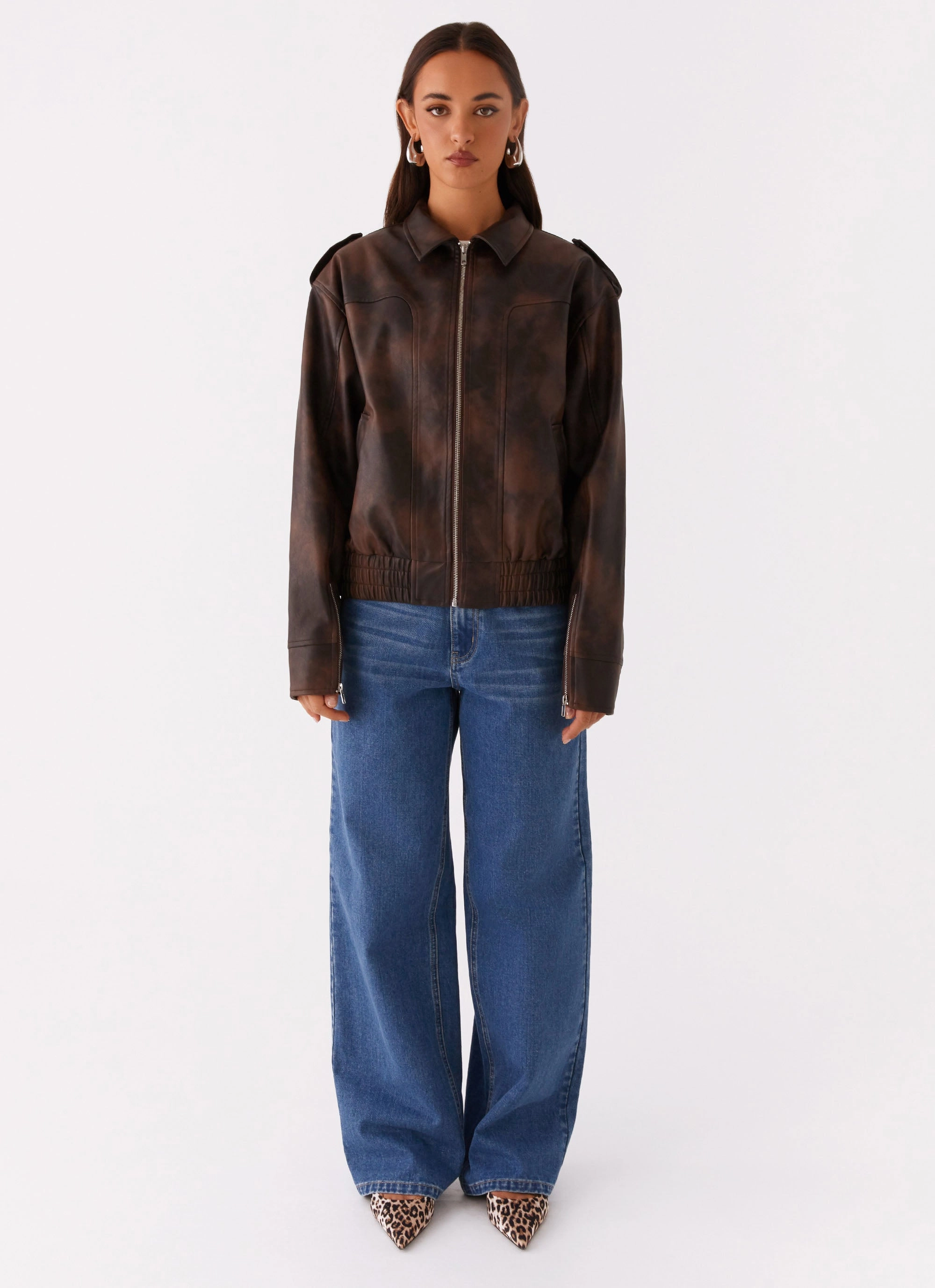 Chicago Bomber Jacket - Chocolate Sleek Jacket