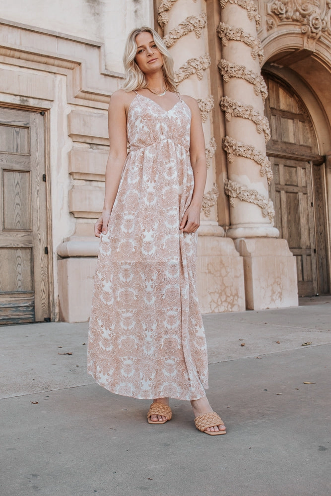 Heather Ornate Floral Maxi Dress Light Attitude