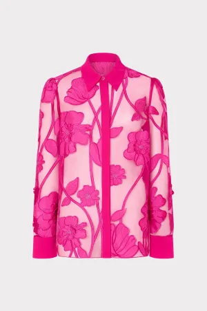 AntiSnagYarnProcessing Recycled Polyester Ashton Grand Fleur Embroidered Top