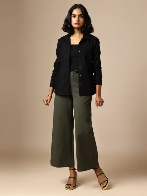 HEAVY KNIT WIDE LEG PULL ON LOUNGE PANTS
