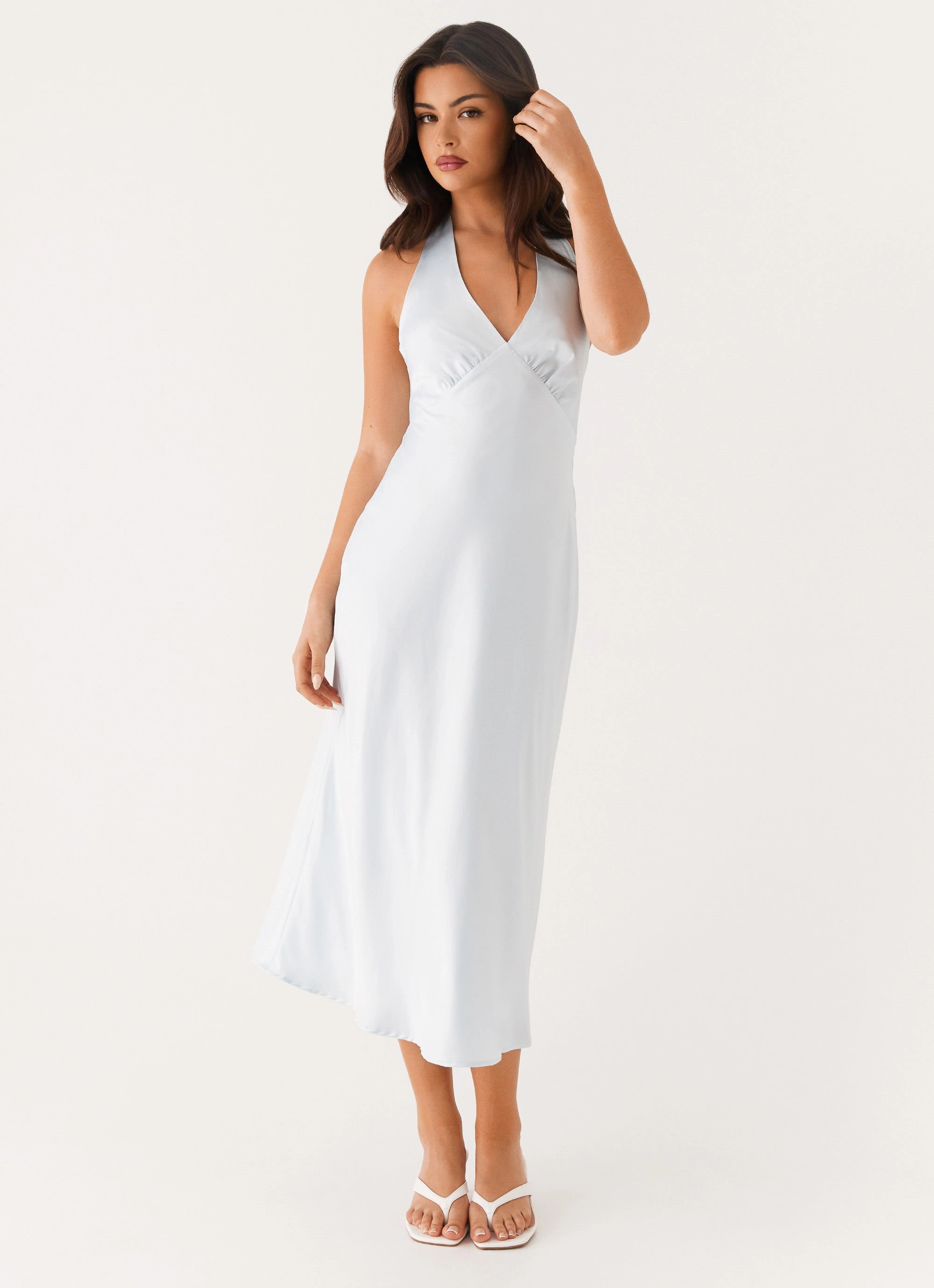 Modern Appearance Heavy Hearted Midi Dress - Blue