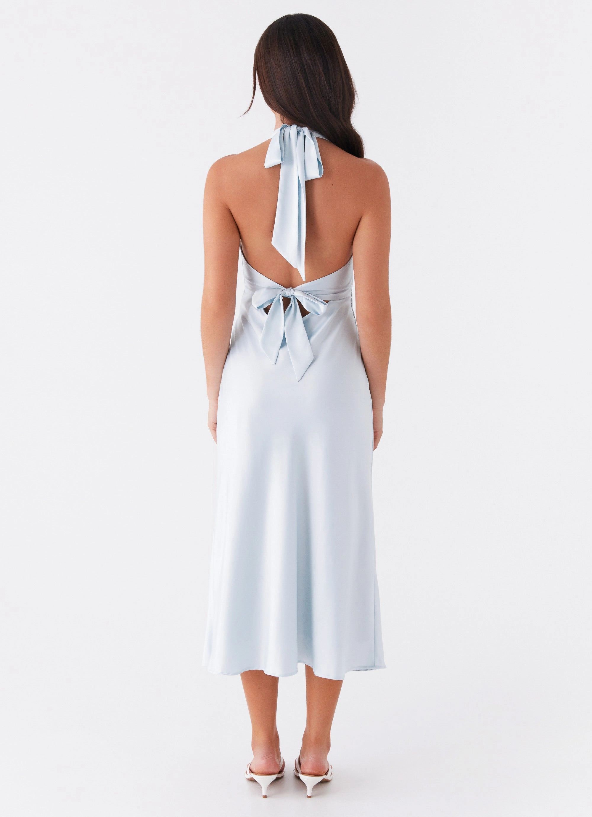 Heavy Hearted Midi Dress - Blue Soft Glide