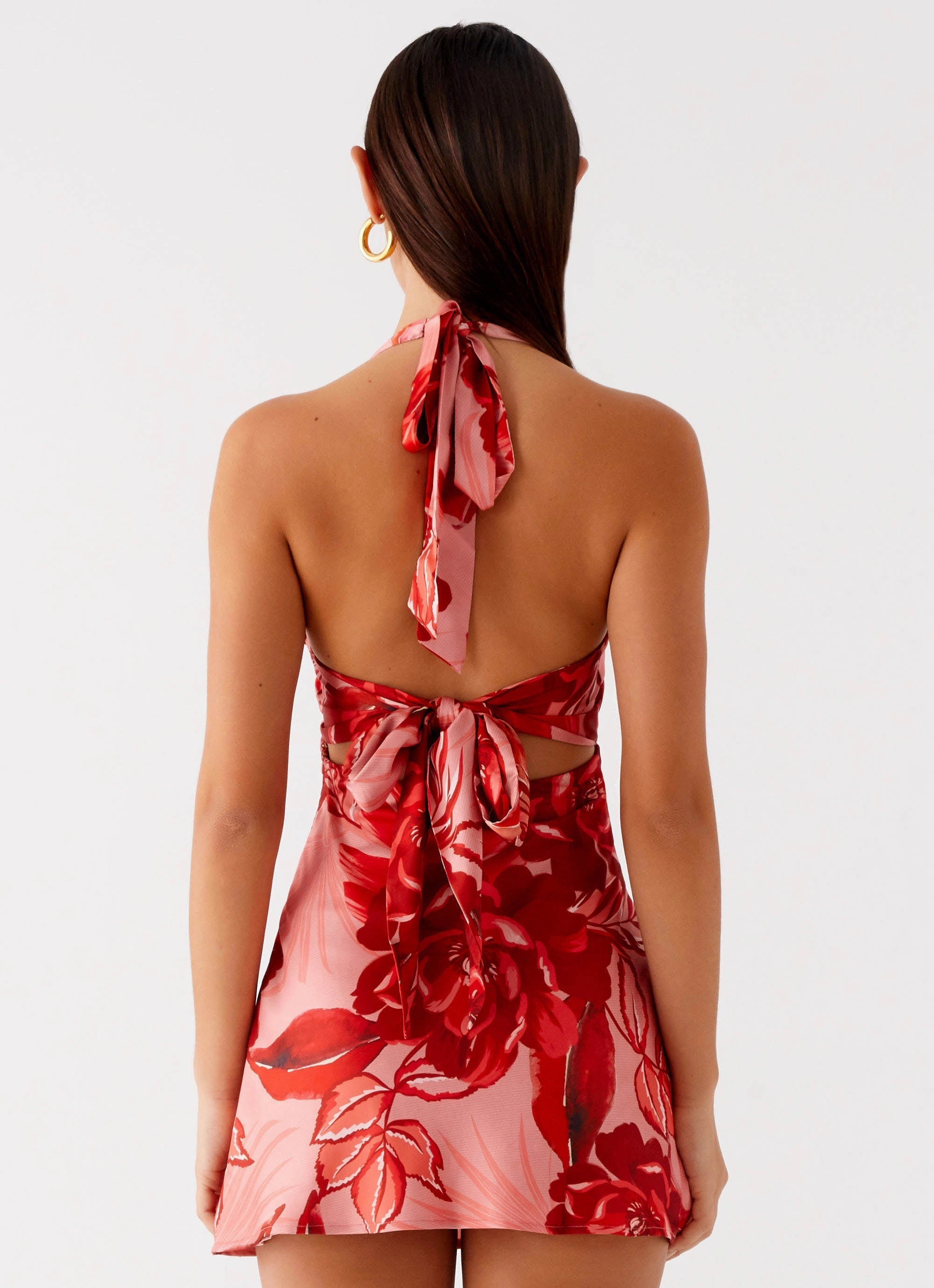 Heavy Hearted Mini Dress - Sicily Sunsets Print Recycled Polyester