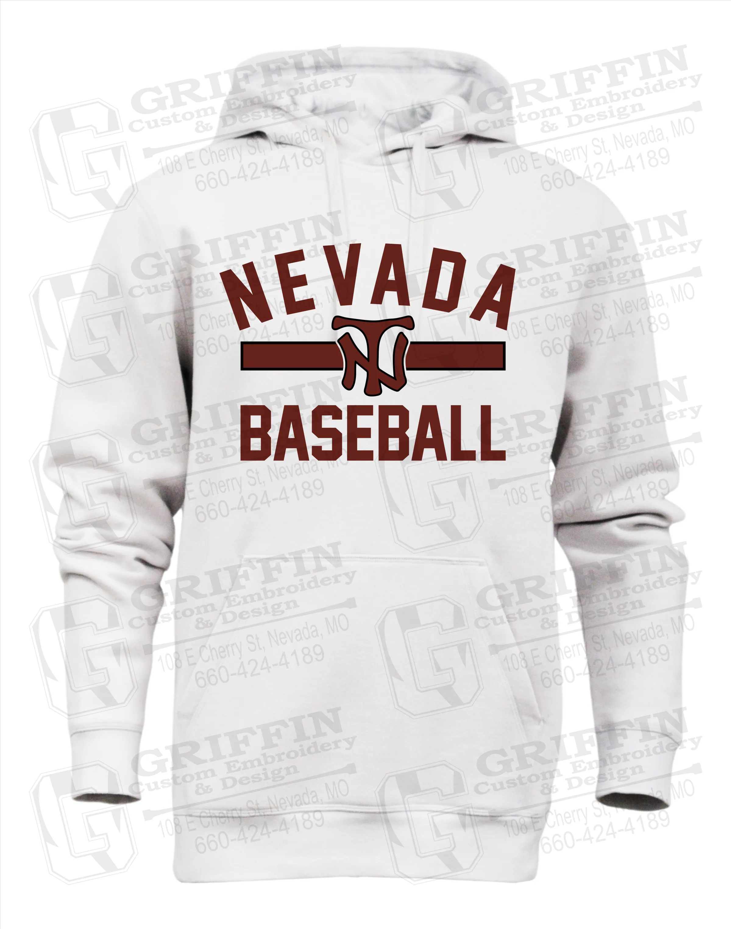 Heavyweight Fleece Hoodie - Baseball - Nevada Tigers 24-Z