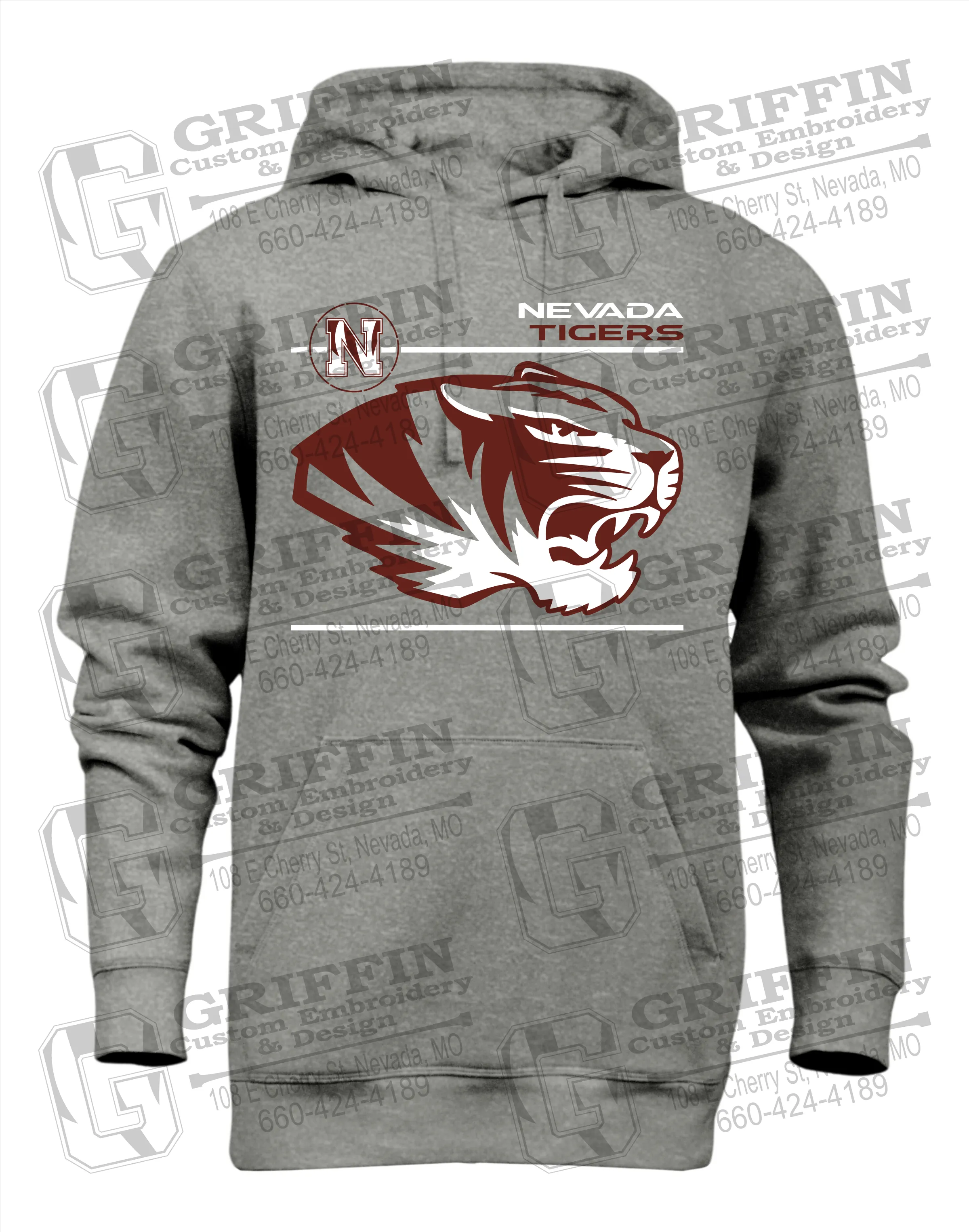 Heavyweight Fleece Hoodie - Nevada Tigers 22-D