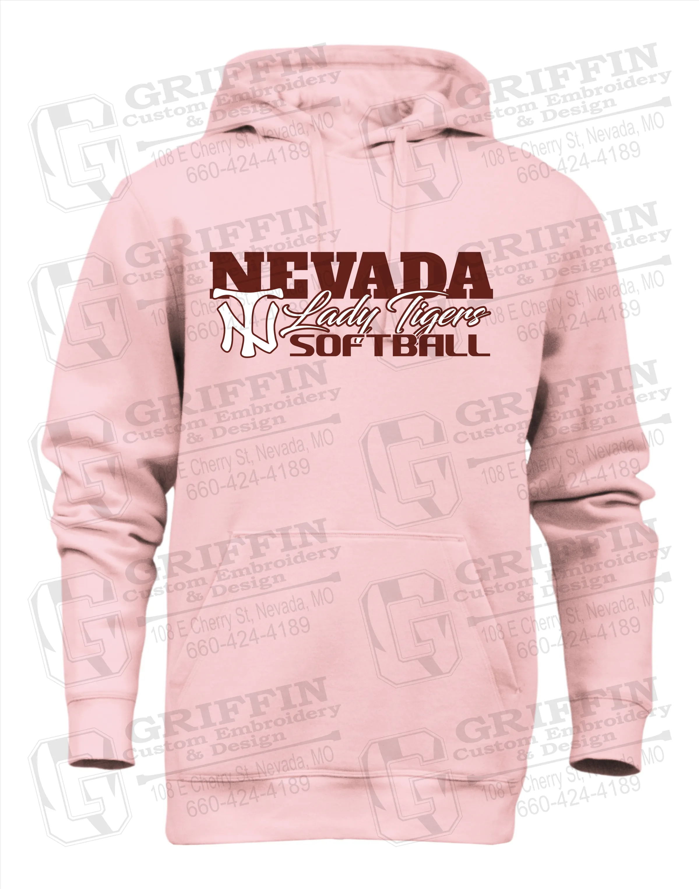 Heavyweight Fleece Hoodie - Softball - Nevada Tigers 25-M