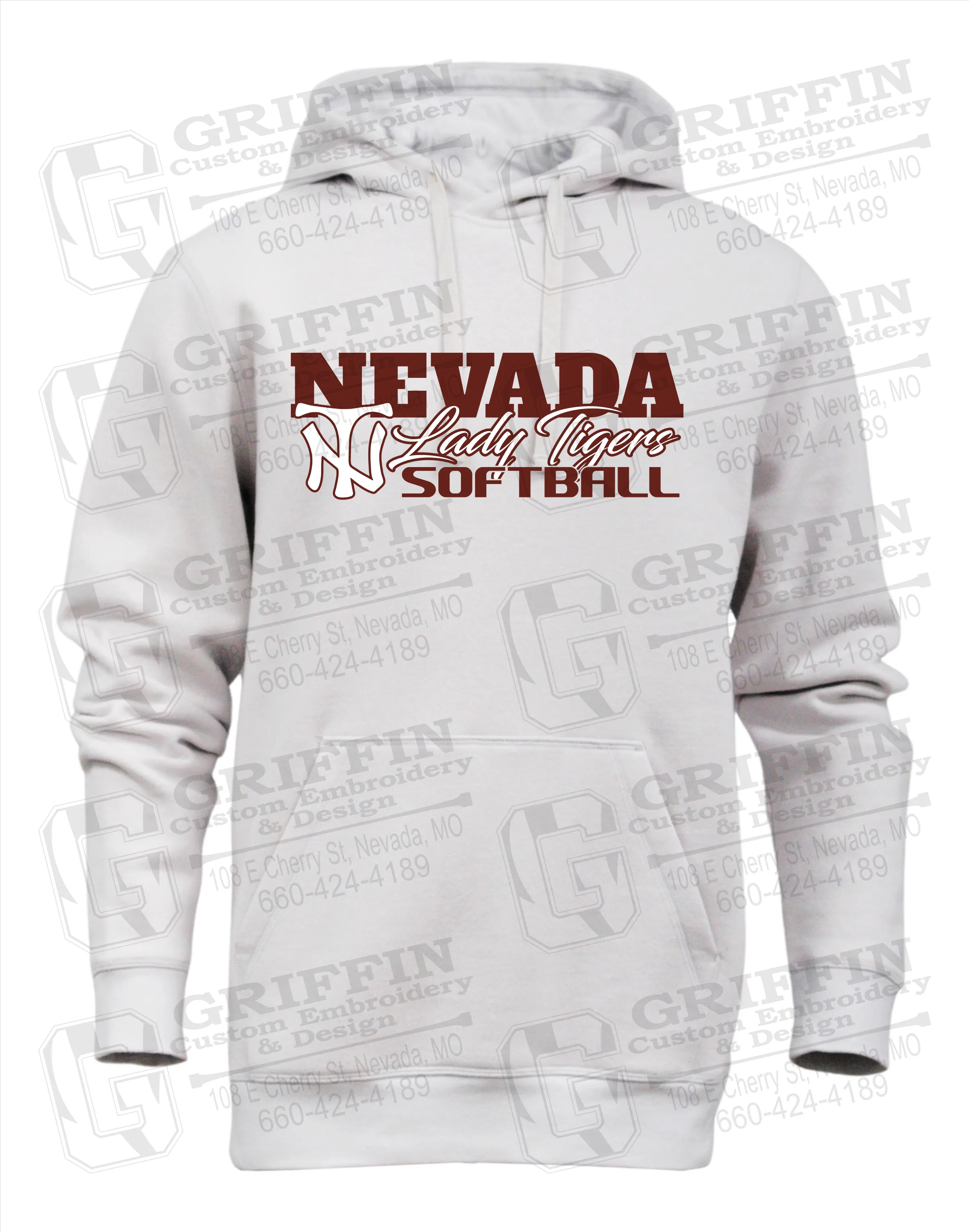 Heavyweight Fleece Hoodie - Softball - Nevada Tigers 25-M