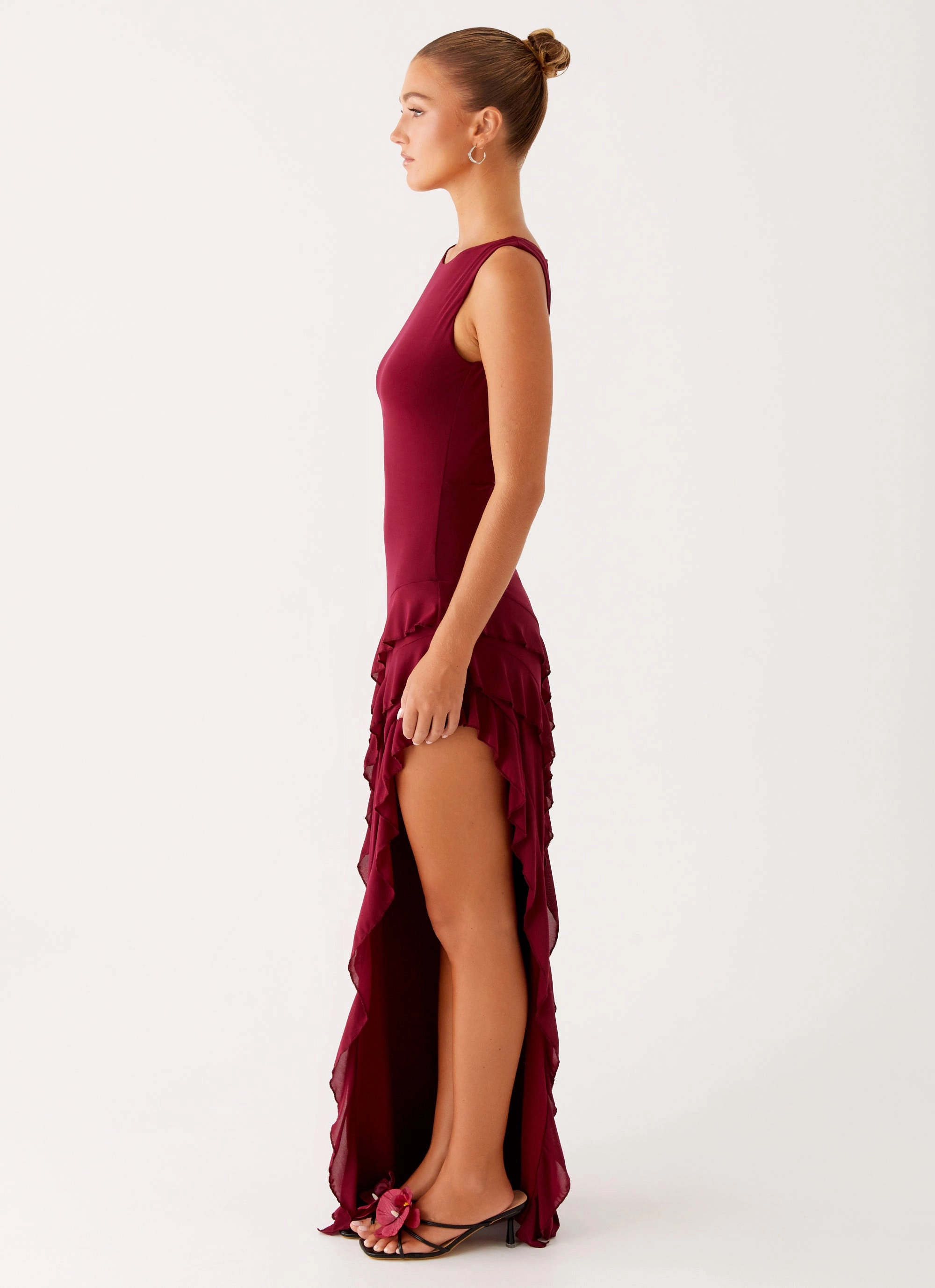 Stylish Layer Breathable Feel Hendrix Maxi Dress - Raspberry Wine