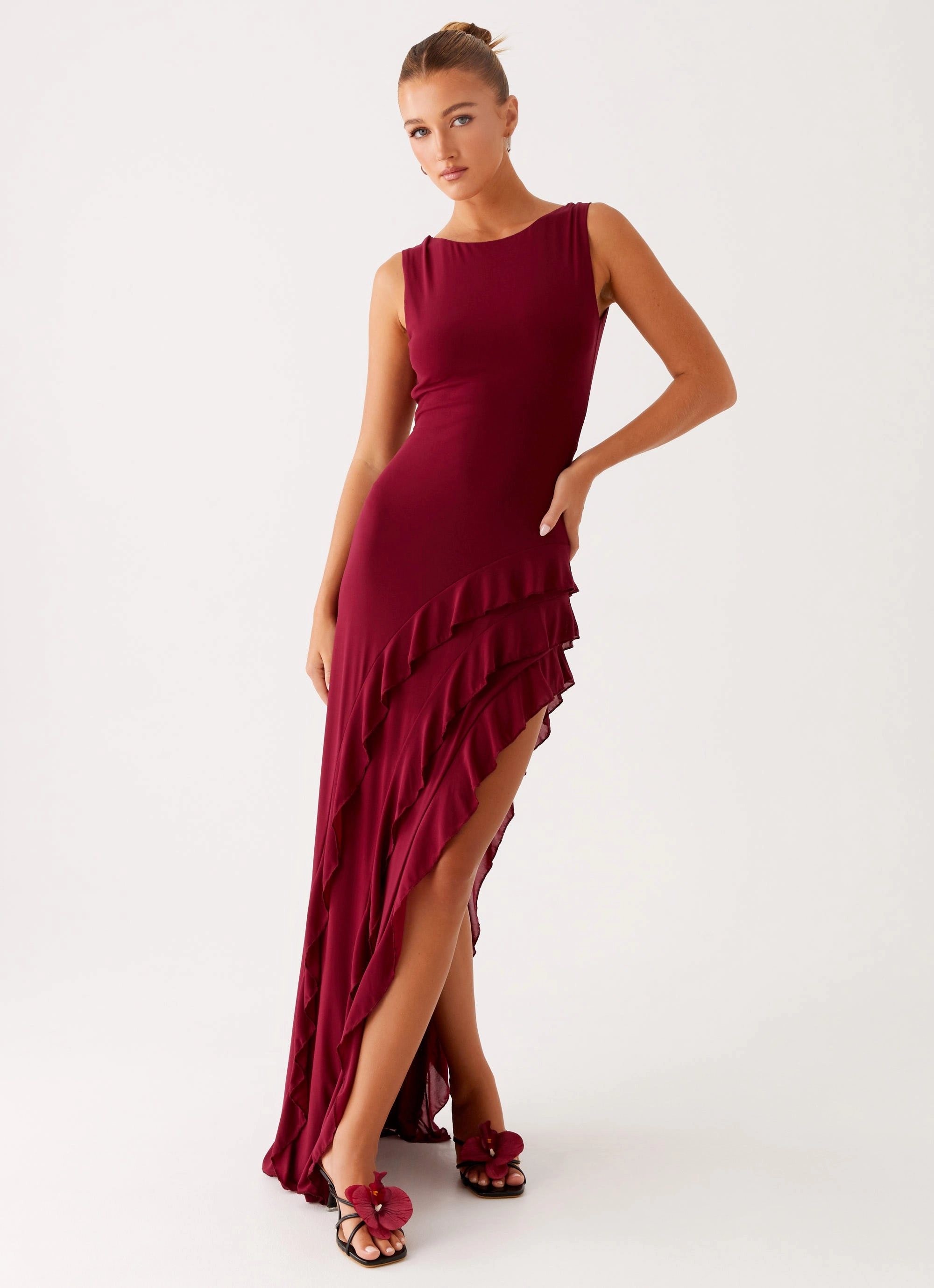 Hendrix Maxi Dress - Raspberry Wine Nature Inspired
