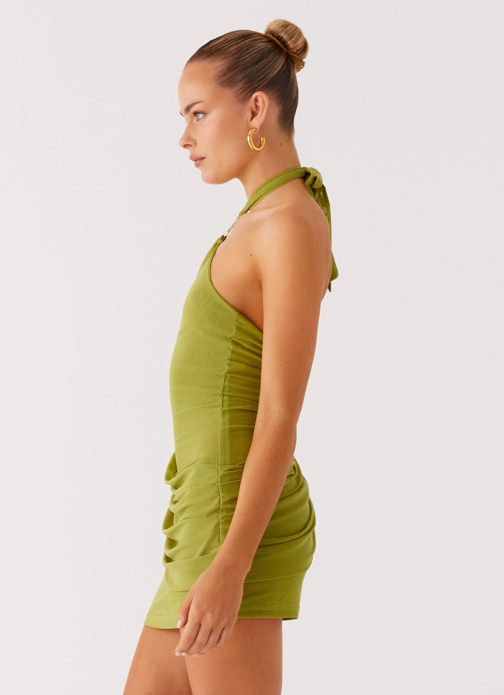 Henrietta Mini Dress - Citrus Chilly Weather Comfort Linen Chic