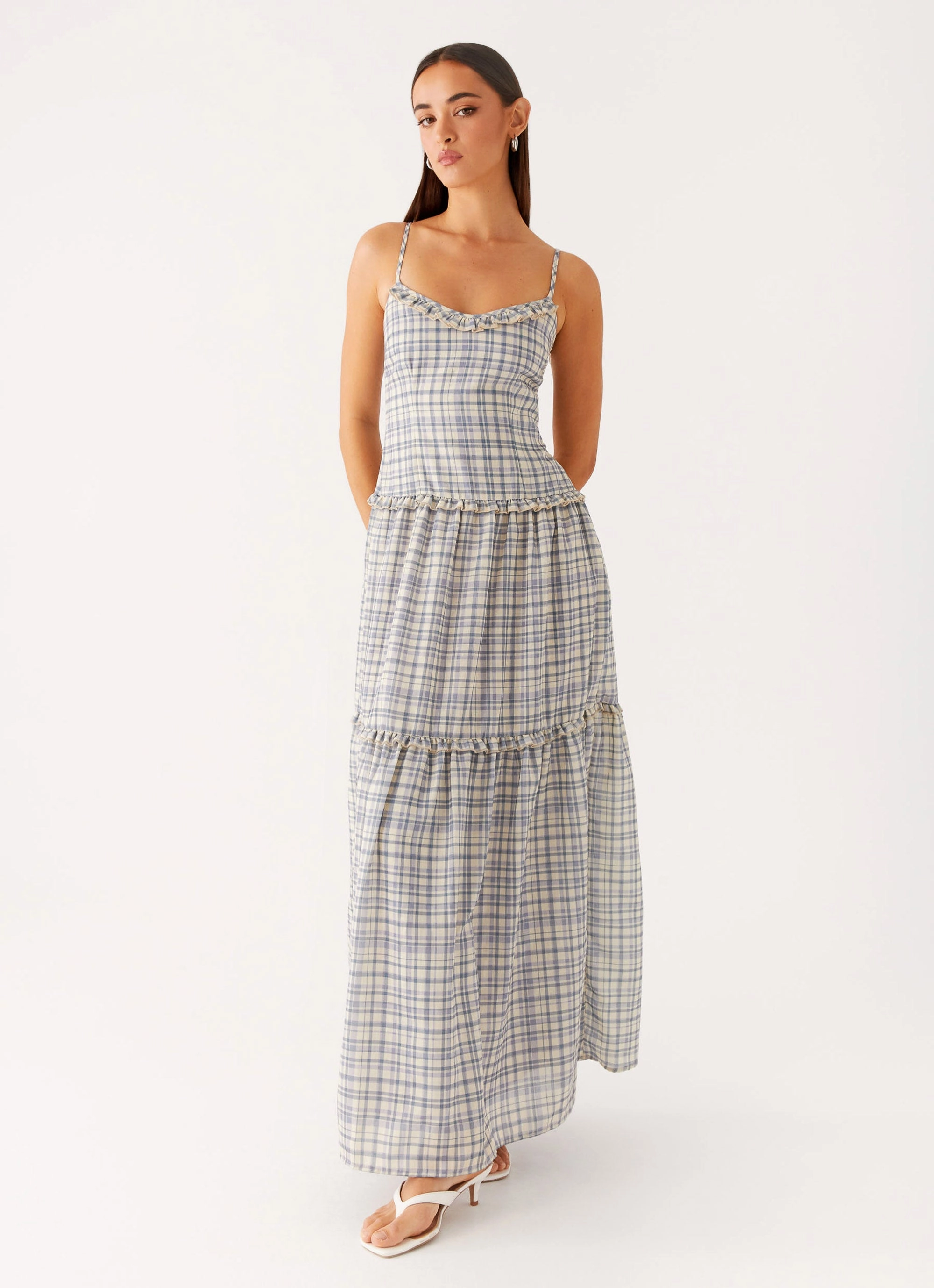 Japan Line Hermie Midi Dress - Check