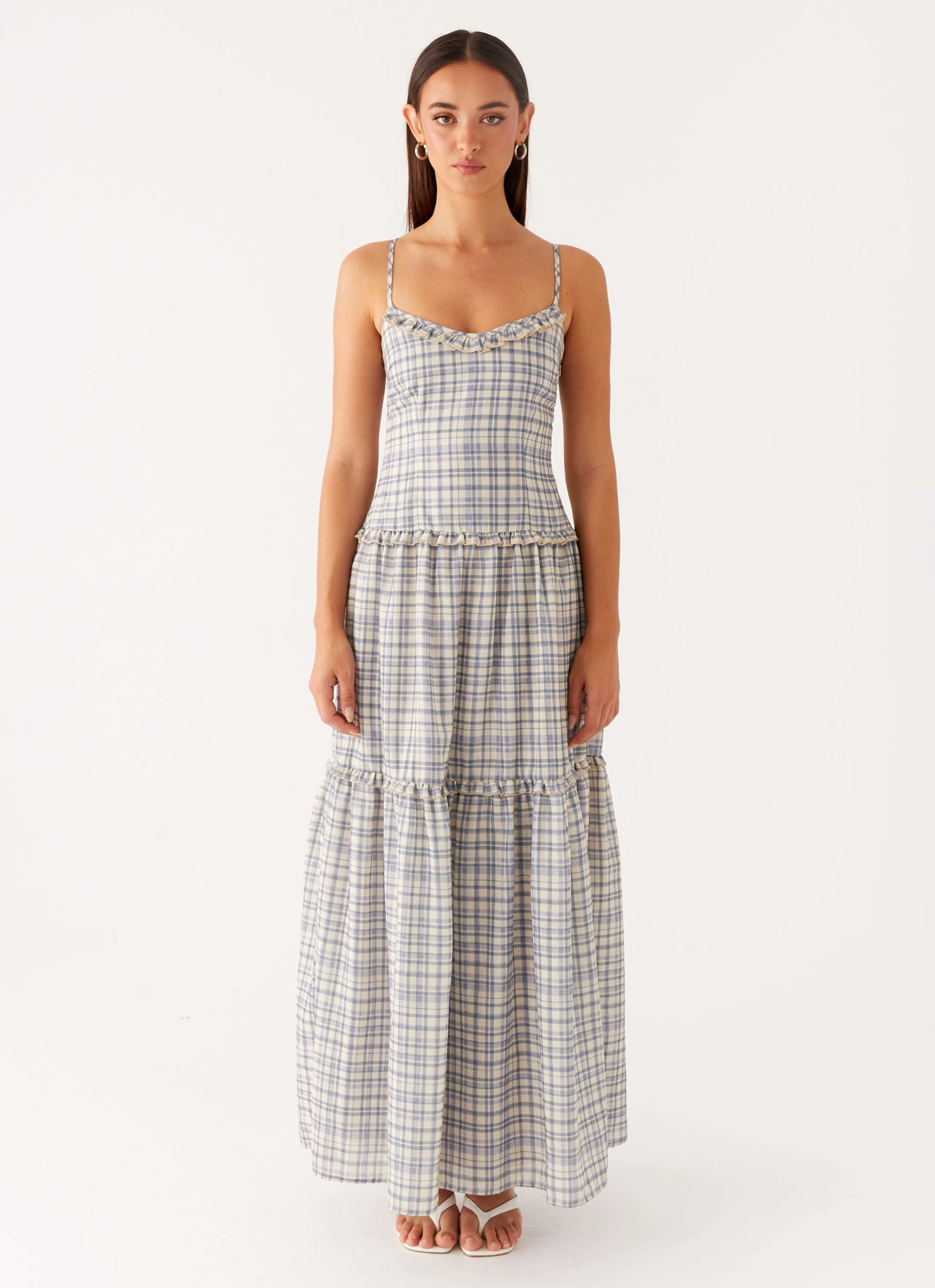 Relax Feel Anytime Wear Hermie Midi Dress - Check