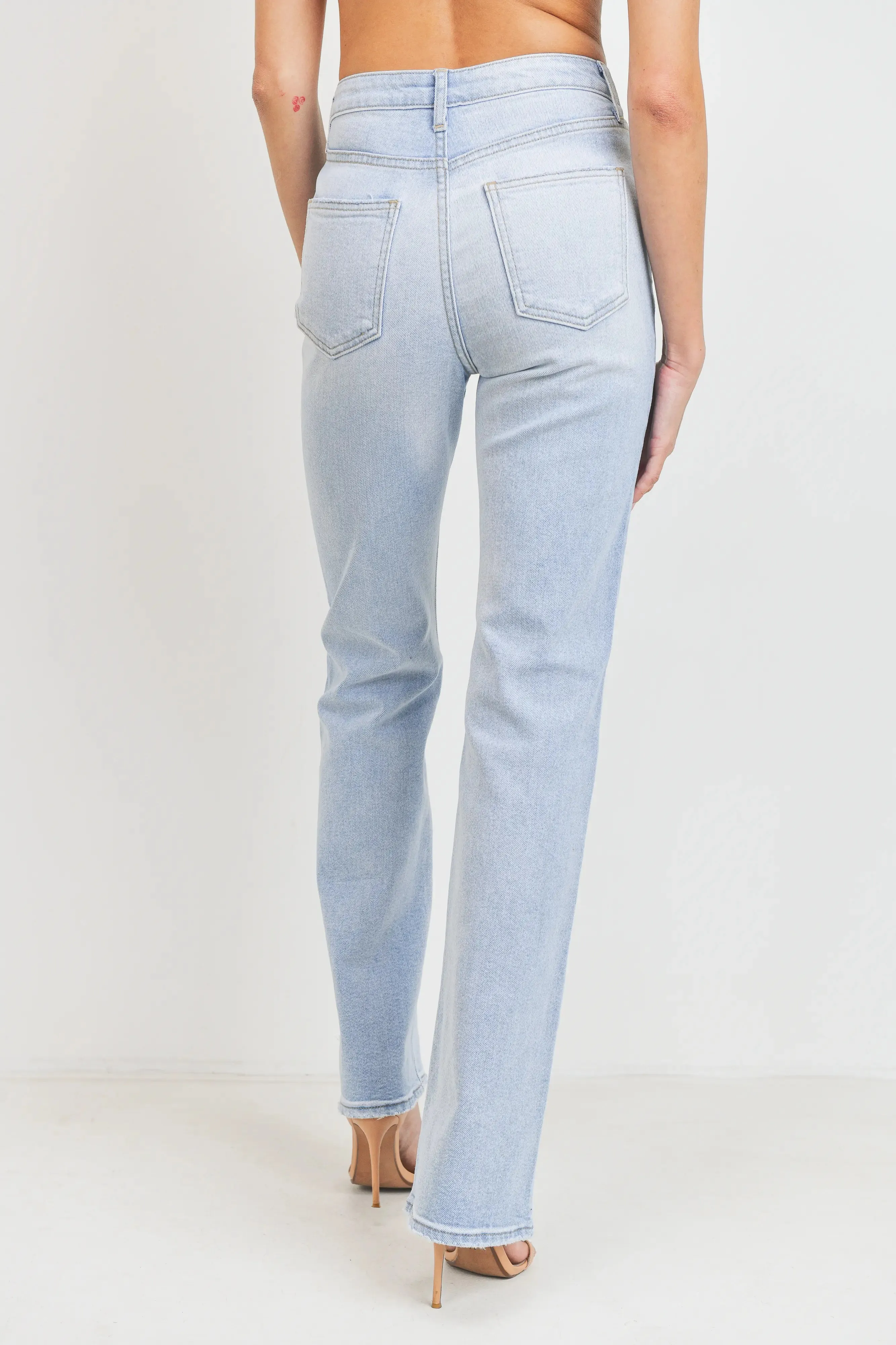 High Rise Vintage Slim Jeans - Bootcut City Ready Cotton comfort