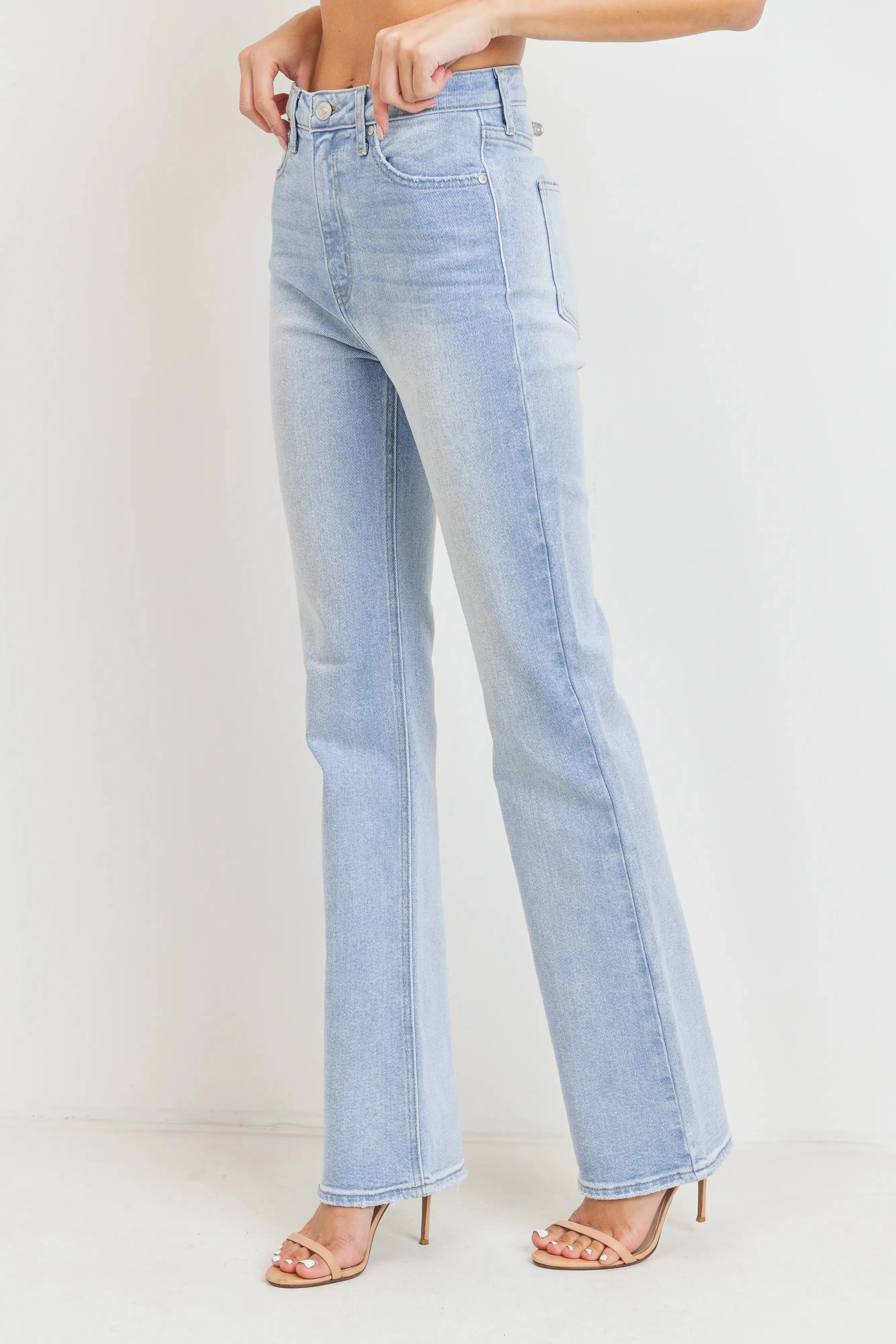 High Rise Vintage Slim Jeans - Bootcut Abrasion resistant