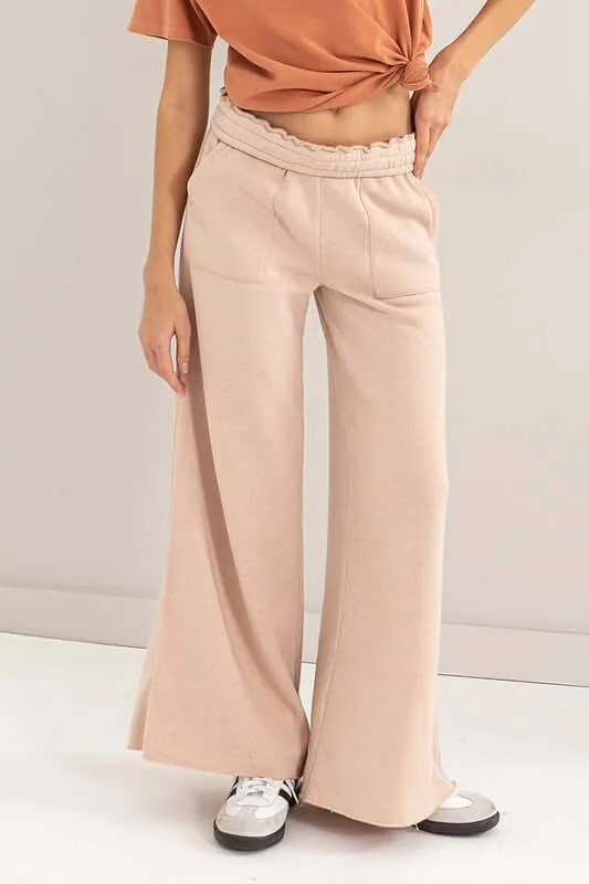 High Rise Wide Leg Drawstring Pants