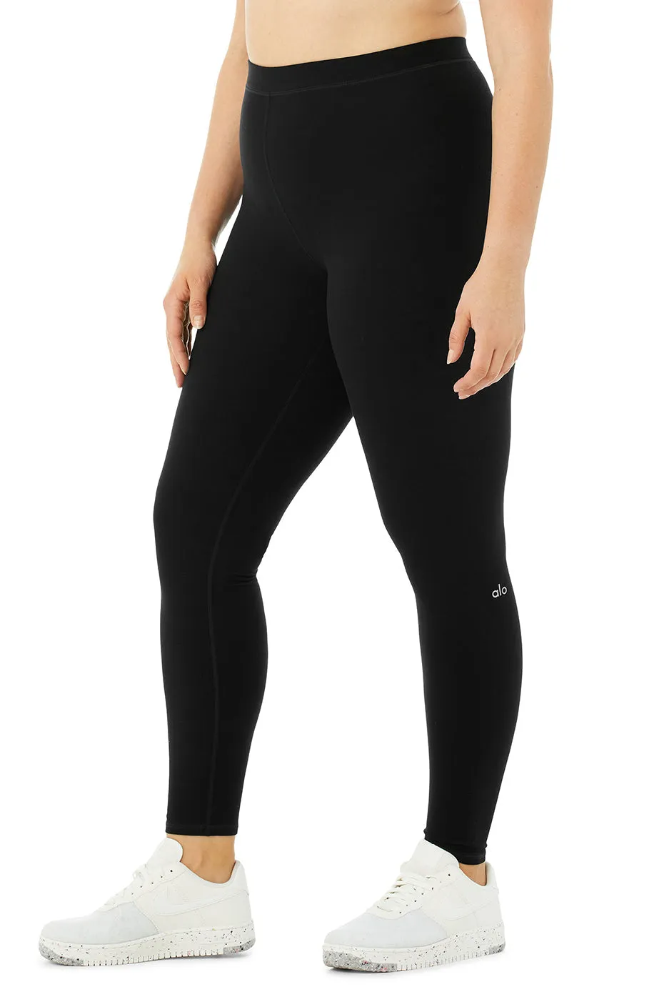 High-Waist Alosoft Flow Legging - Black