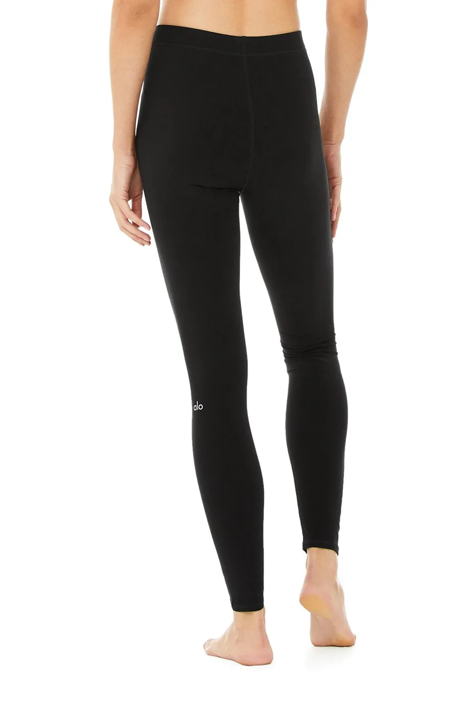 High-Waist Alosoft Flow Legging - Black