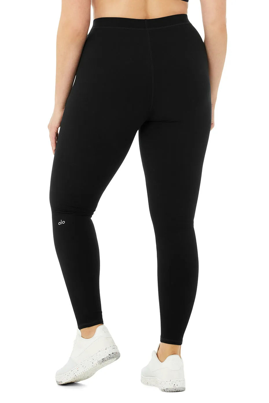 High-Waist Alosoft Flow Legging - Black