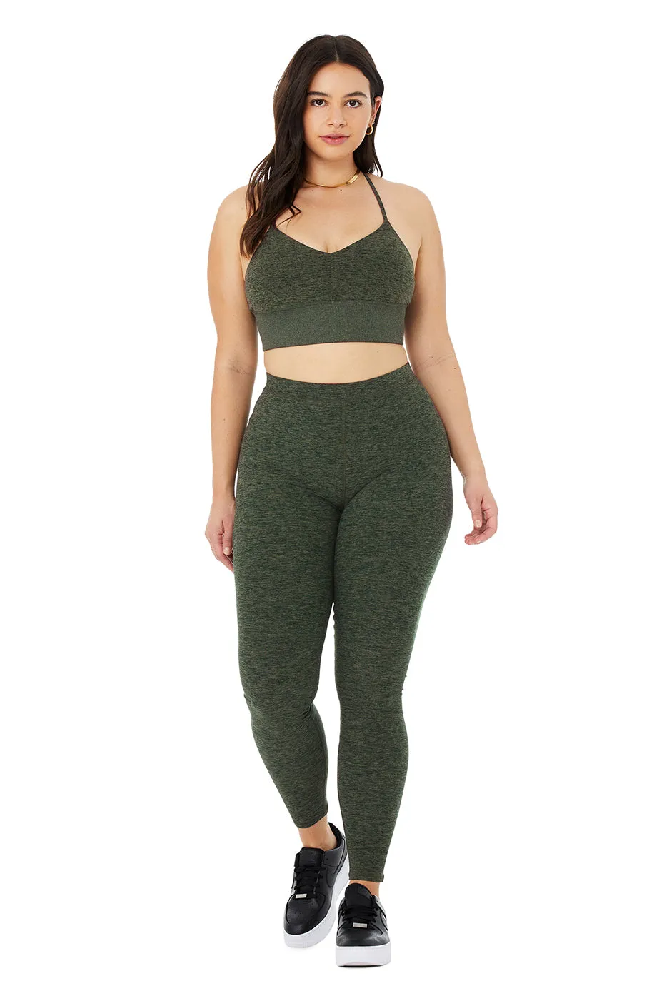 High-Waist Alosoft Flow Legging - Hunter Heather