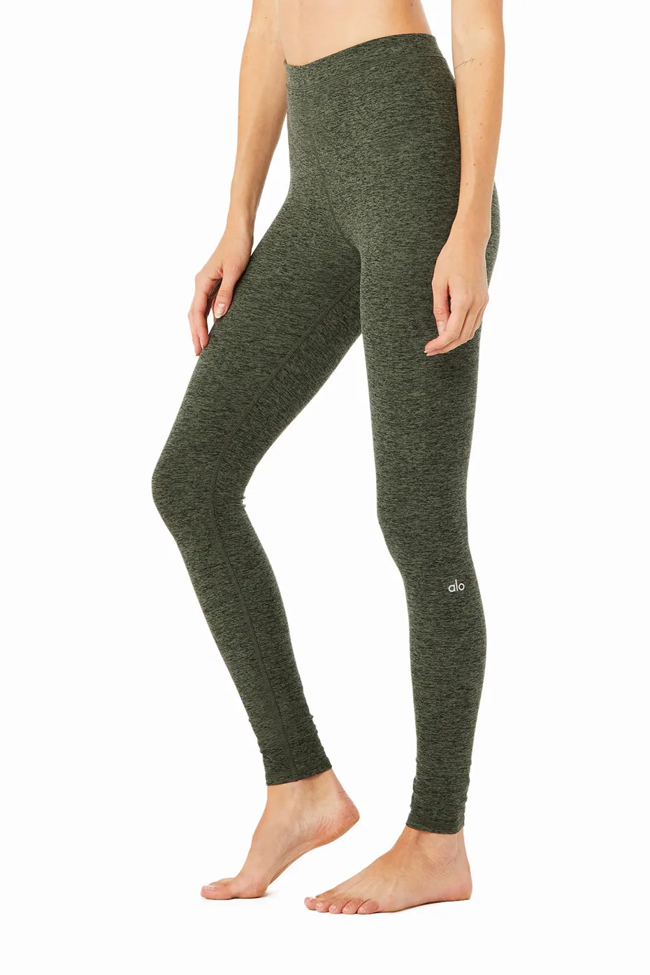 High-Waist Alosoft Flow Legging - Hunter Heather