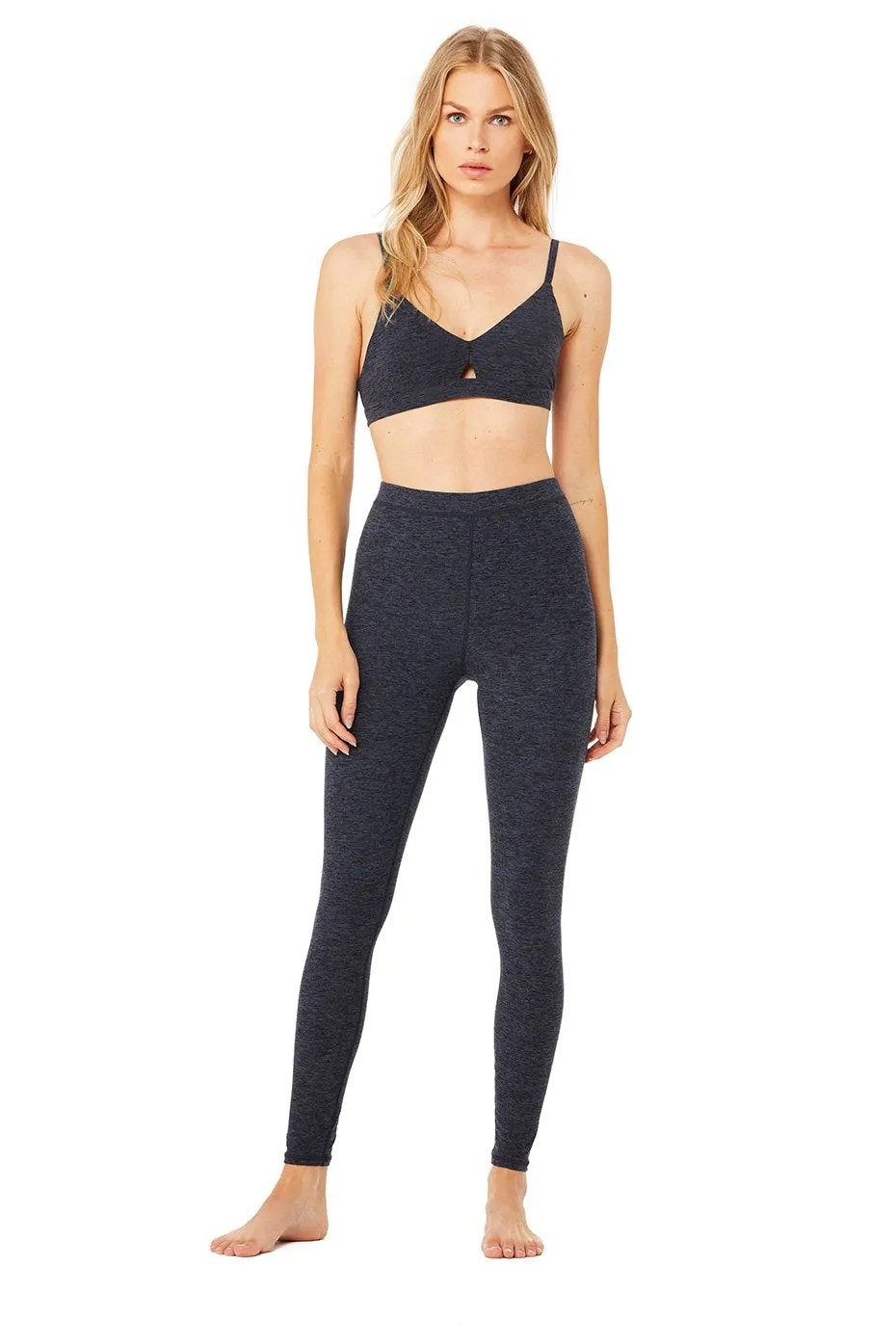 High-Waist Alosoft Flow Legging - Rich Navy Heather