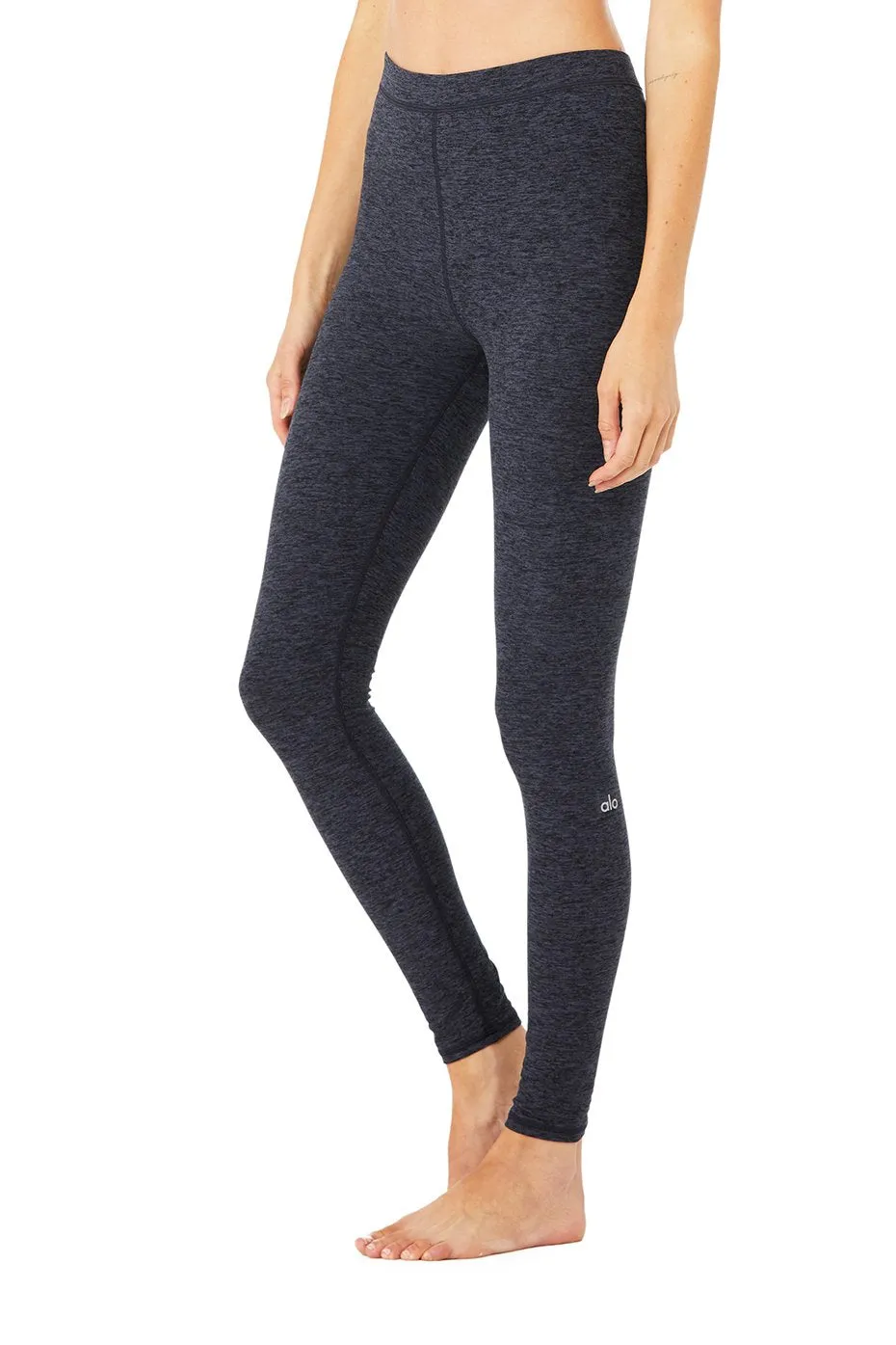 High-Waist Alosoft Flow Legging - Rich Navy Heather