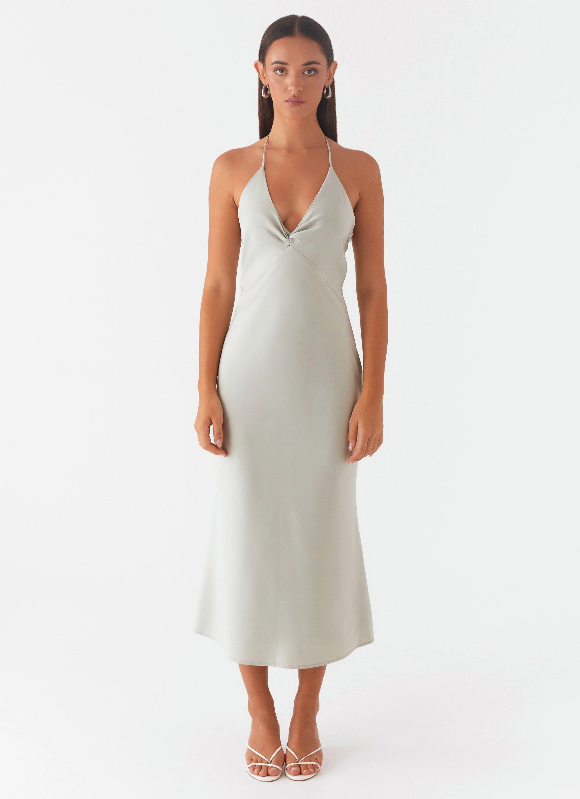 Cozy Vibe Maternity-Fit High Note Midi Dress - Sage