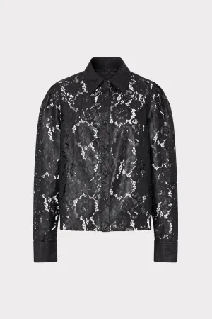 BrushedInnerLining Arlo Textured Lace Button Down