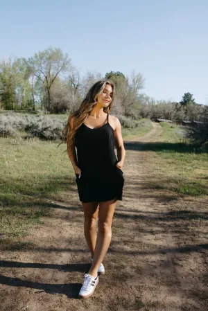 EcoFriendly Dye Process MicrofiberTech Charcoal Skies Romper Dress