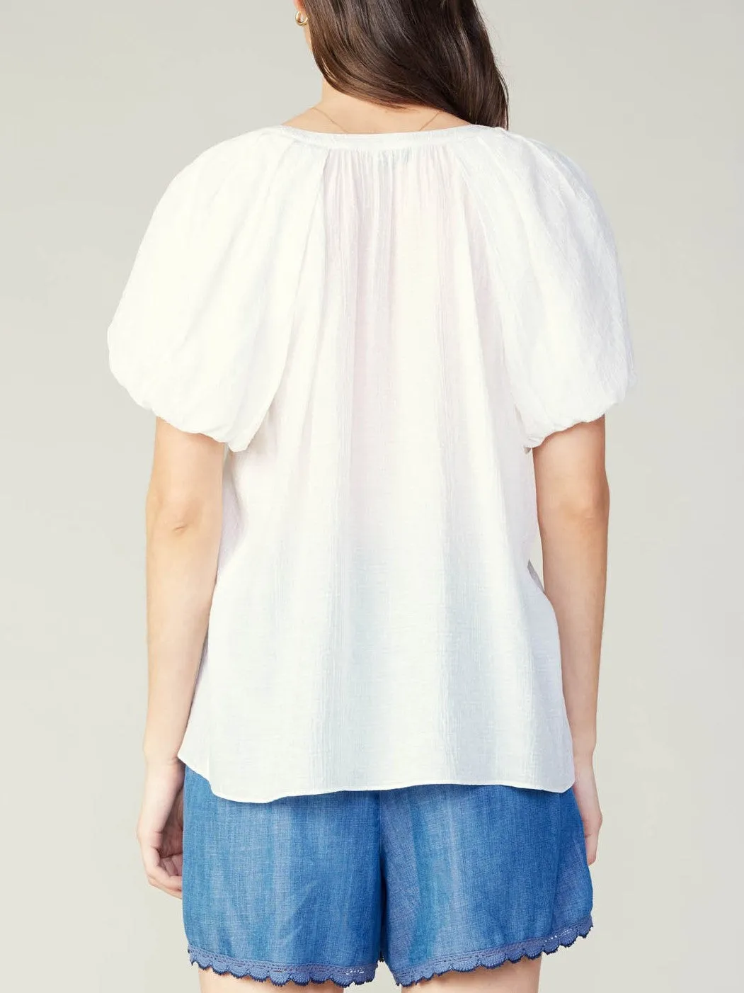 Warm Layer Fade Resistant Finish Maeve Top White