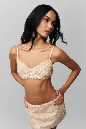Light material Ari Sequin Top