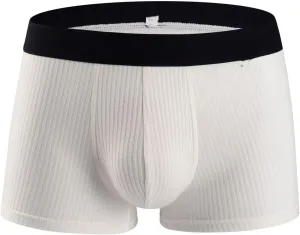 HIONRE Men's Thong Sexy,Sweat-Absorbing Thin Underwear, Breathable Boxer Briefs,White,2XL,Sexy Underwear Men's Body