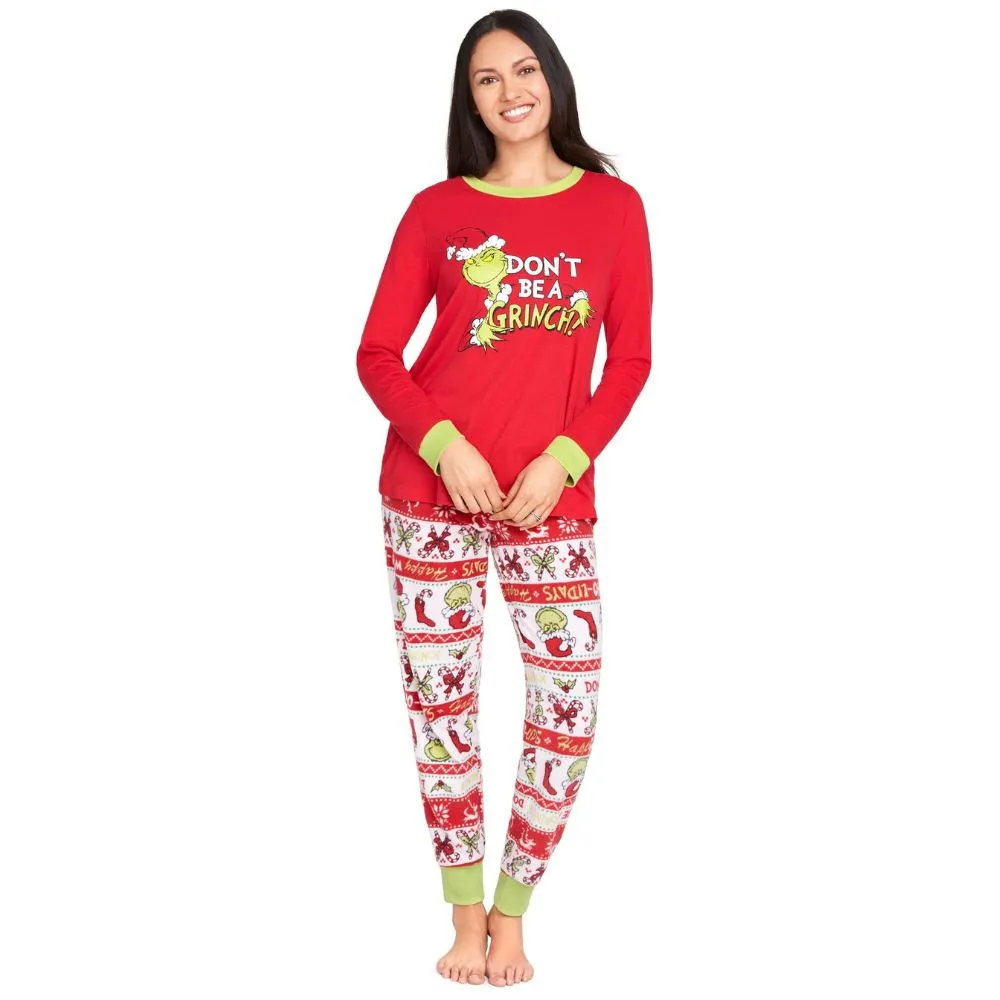 「🔥Holiday Sale - 40% Off」Christmas Grinch Cartoon Print Funny Xmas Family Matching Pajamas Sets