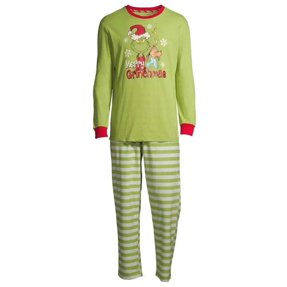 「🔥Holiday Sale - 40% Off」Christmas Grinch Cartoon Print Funny Xmas Family Matching Pajamas Sets