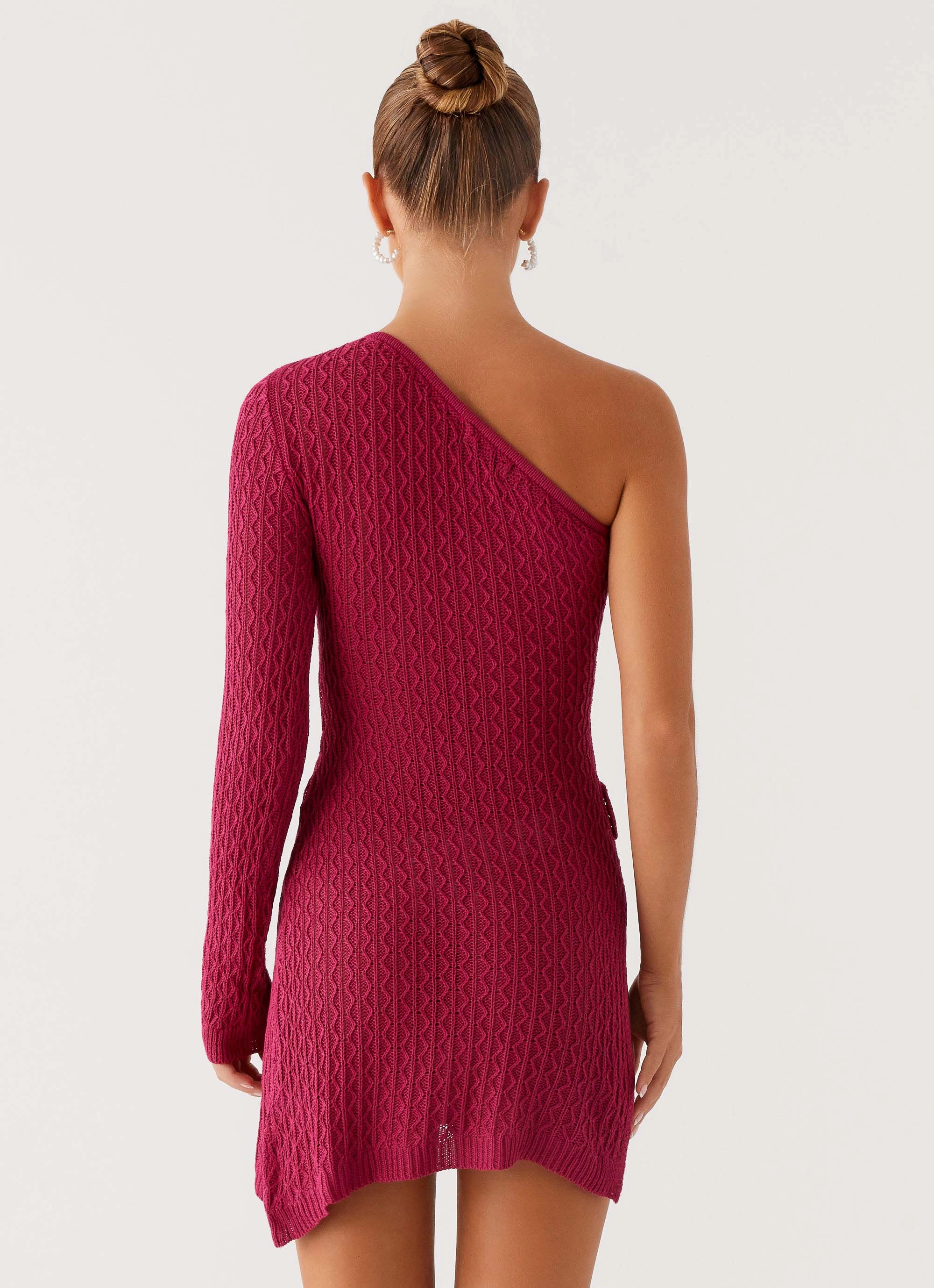 Chic Look Medda Knit Mini Dress - Hot Pink